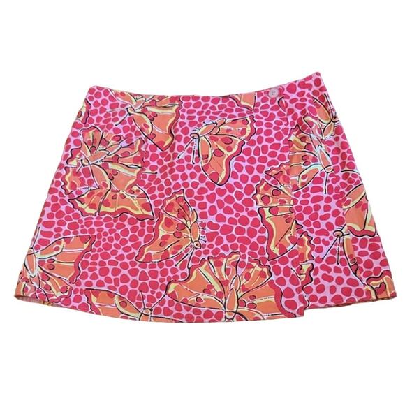 Lilly Pulitzer Reversible Vintage Zebra Butterfly Print Skirt 4 - Picture 2 of 5